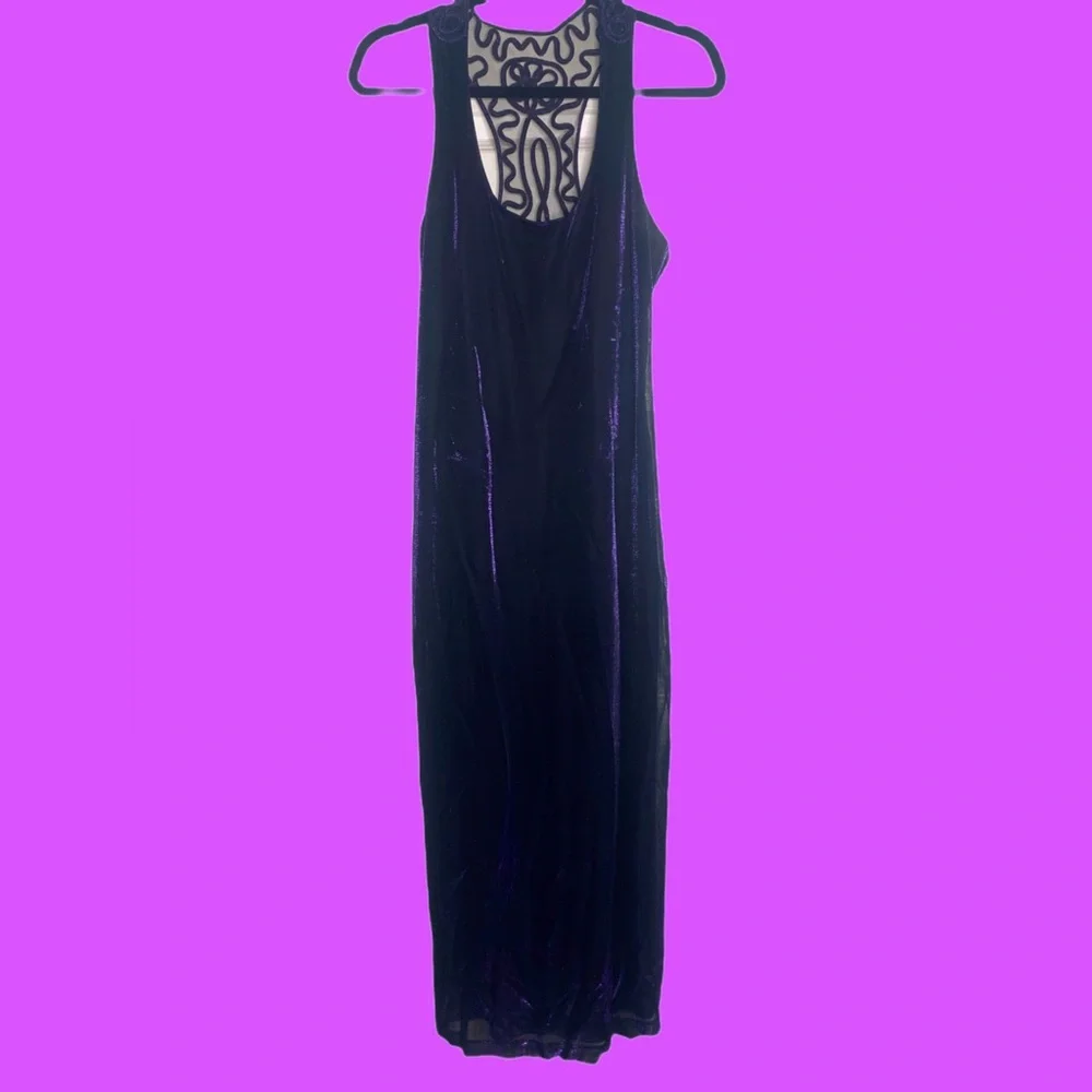 Vintage whimsigoth purple shimmer dress - Picture 2 of 8